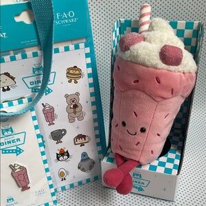 NWT EXCLUSIVE JELLYCAT FAO SCHWARTZ NYC DINER AMUSEABLES BUBBECA MILKSHAKE
